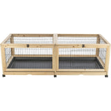 Kleintier Indoor Gehege aus Holz – 150 × 50 × 60 cm