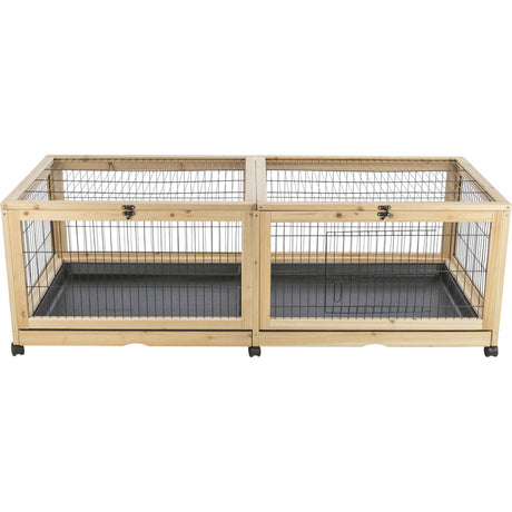 Kleintier Indoor Gehege aus Holz – 150 × 50 × 60 cm