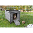 TRIXIE Kleintierhaus für Kaninchen & Meerschweinchen | Outdoor-Paradies – 42 × 43 × 51 cm, grau
