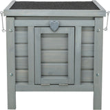 TRIXIE Kleintierhaus für Kaninchen & Meerschweinchen | Outdoor-Paradies – 42 × 43 × 51 cm, grau