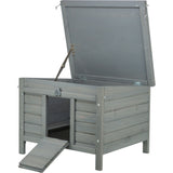 TRIXIE Kleintierhaus für Kaninchen & Meerschweinchen | Outdoor-Paradies – 60 × 47 × 50 cm, grau