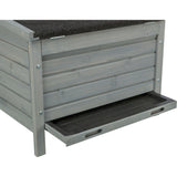 TRIXIE Kleintierhaus für Kaninchen & Meerschweinchen | Outdoor-Paradies – 60 × 47 × 50 cm, grau