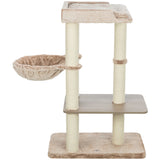 TRIXIE Kratzbaum Sienna – Moderner und Großer Kratzbaum in Holzoptik für Katzen – 105 cm, taupe