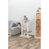 TRIXIE Kratzbaum Sienna – Moderner und Großer Kratzbaum in Holzoptik für Katzen – 105 cm, taupe