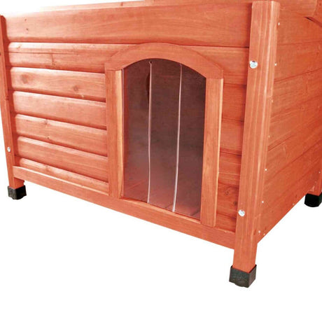 Kunststoff Tür für Flachdach Hundehütte Natura – M: 35x22 cm für 85 x 58 x 58 cm