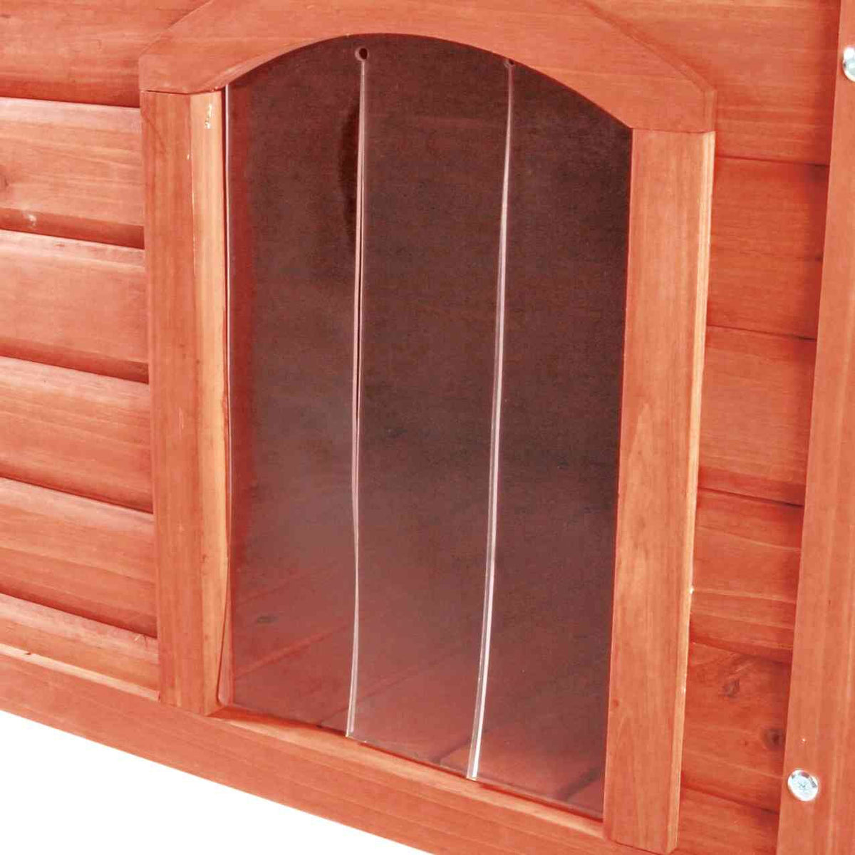 Kunststoff Tür für Flachdach Hundehütte Natura – M: 35x22 cm für 85 x 58 x 58 cm