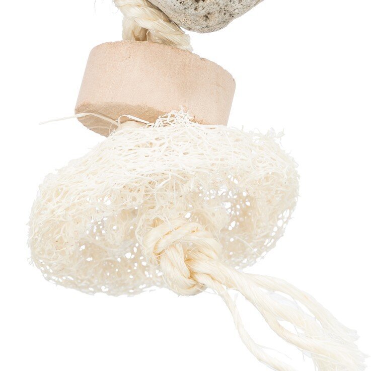 Naturspielzeug für Vögel mit Kokos und Rattan