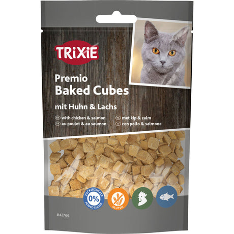 Premio Baked Cubes mit Huhn & Lachs Katzensnack – 50 g