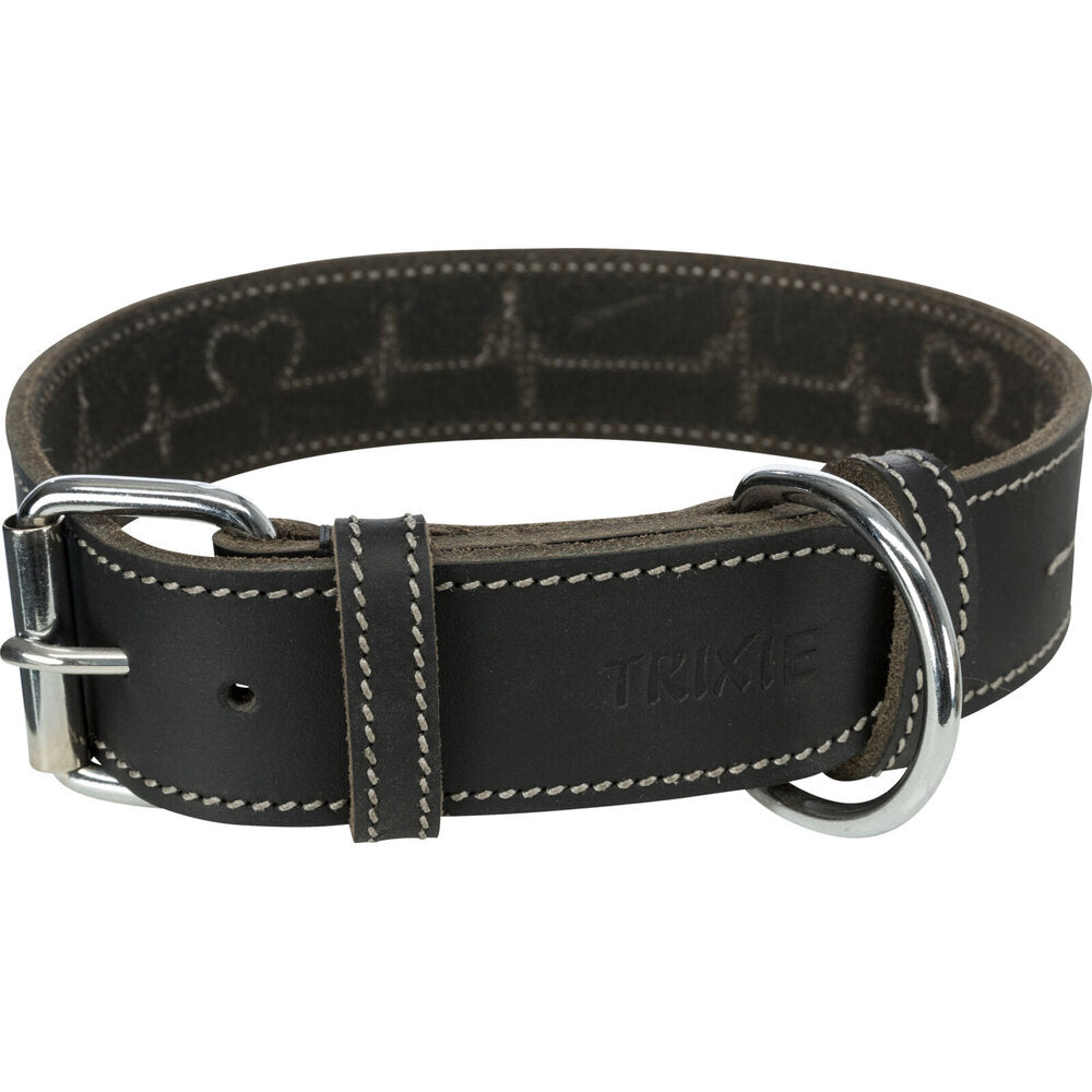 Rustic Fettleder Hundehalsband für kehlkopfschonendes Anleinen