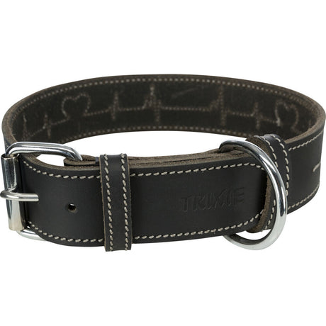 Rustic Fettleder Hundehalsband für kehlkopfschonendes Anleinen