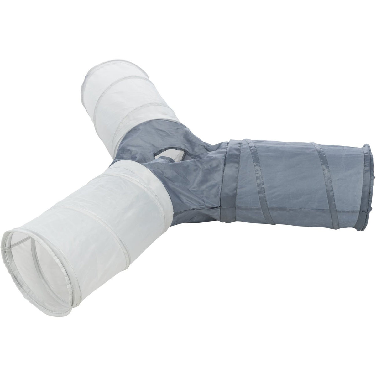 Spieltunnel für Katzen oder Welpen – ø 22×50 cm, grau