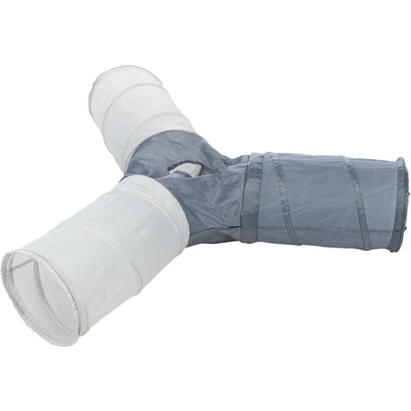 Spieltunnel für Katzen oder Welpen – ø 22×50 cm, grau