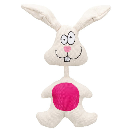 Stoffhase für Hunde – 29 cm, weiß/pink