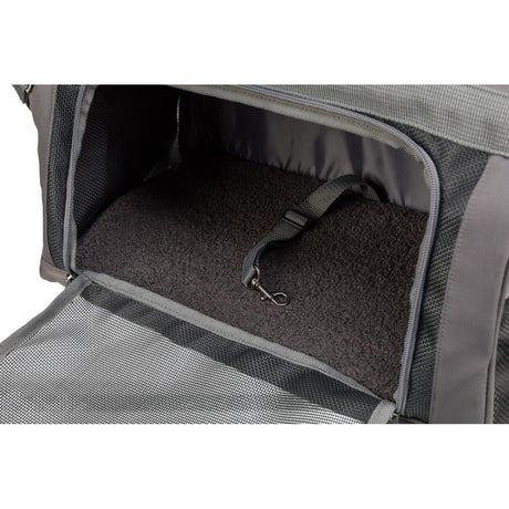 TRIXIE Transporttasche Finlay – Dein stylischer Begleiter für Hund & Katze – 43 × 26 × 32 cm, schwarz/grau