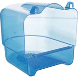 Vogelbad transparent – 15×16×17 cm, blau