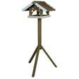 Vogel Futterhaus mit Ständer grau