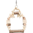 Vogelschaukel mit bunten Holzklötzchen und Tau – 13×19 cm