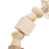 Vogelschaukel mit bunten Holzklötzchen und Tau – 13×19 cm