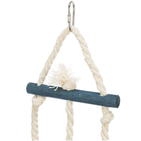 Vogelspielzeug, bunt, mit Leder und Tau