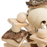 Vogelspielzeug Holz mit Tau zum Aufhängen