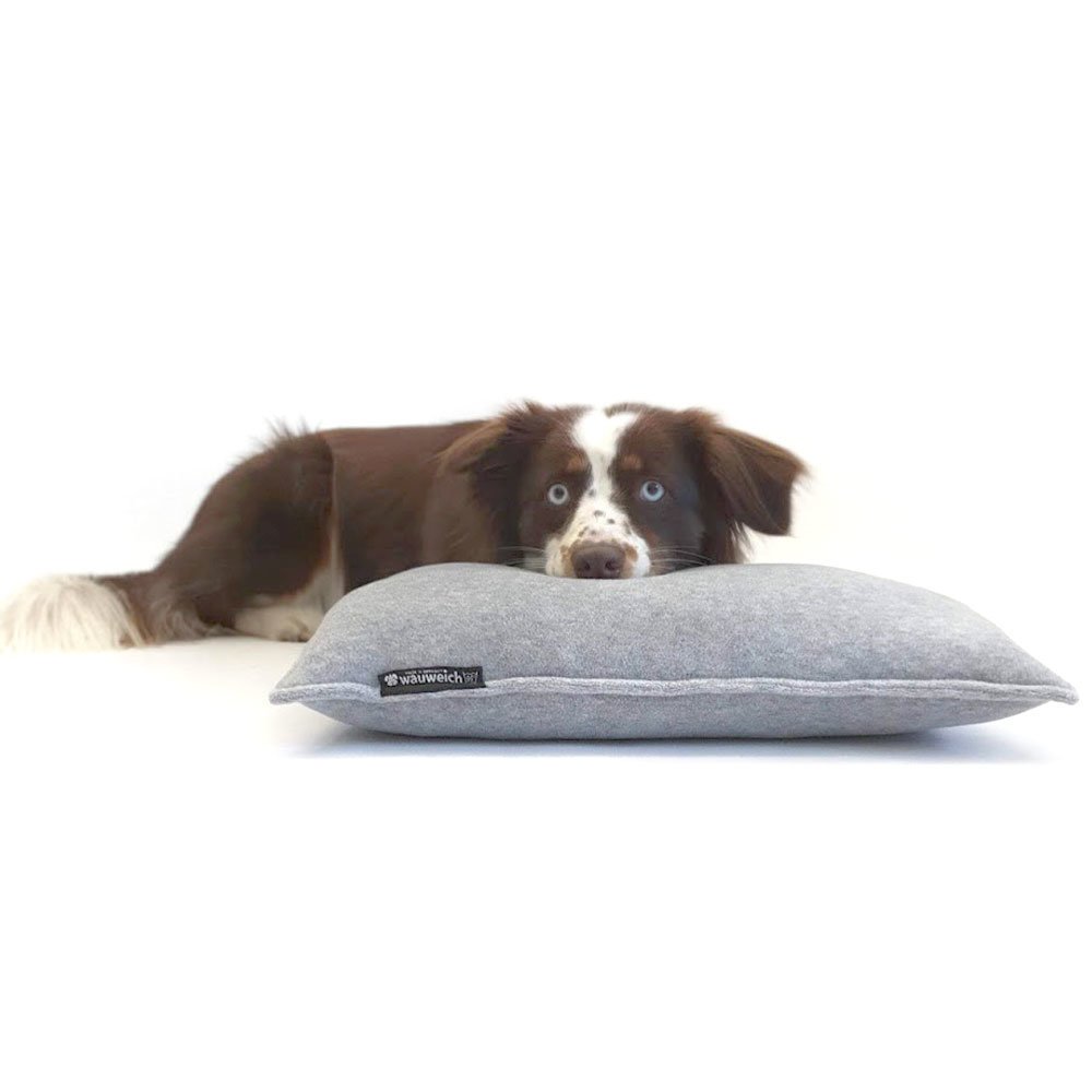 Kuschelkissen mit Fleece – Fleecekissen: 30x40 cm, hellgrau