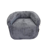 Sofadecke für Hunde aus Plüsch – S: 80 x 66 cm, grau, Softplüsch