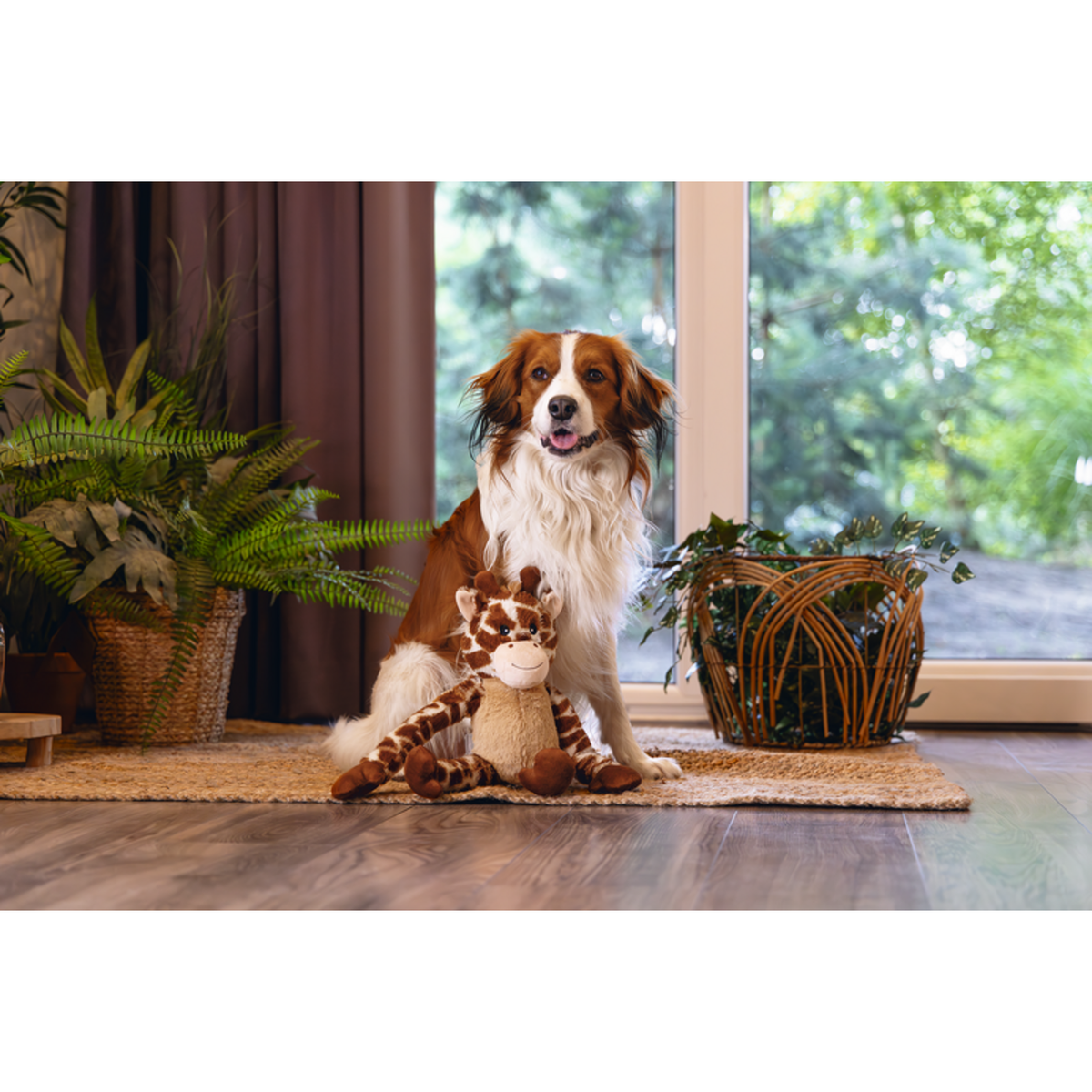 Plüsch Hundespielzeug Dschungel Giraffe – 40x23x14 cm