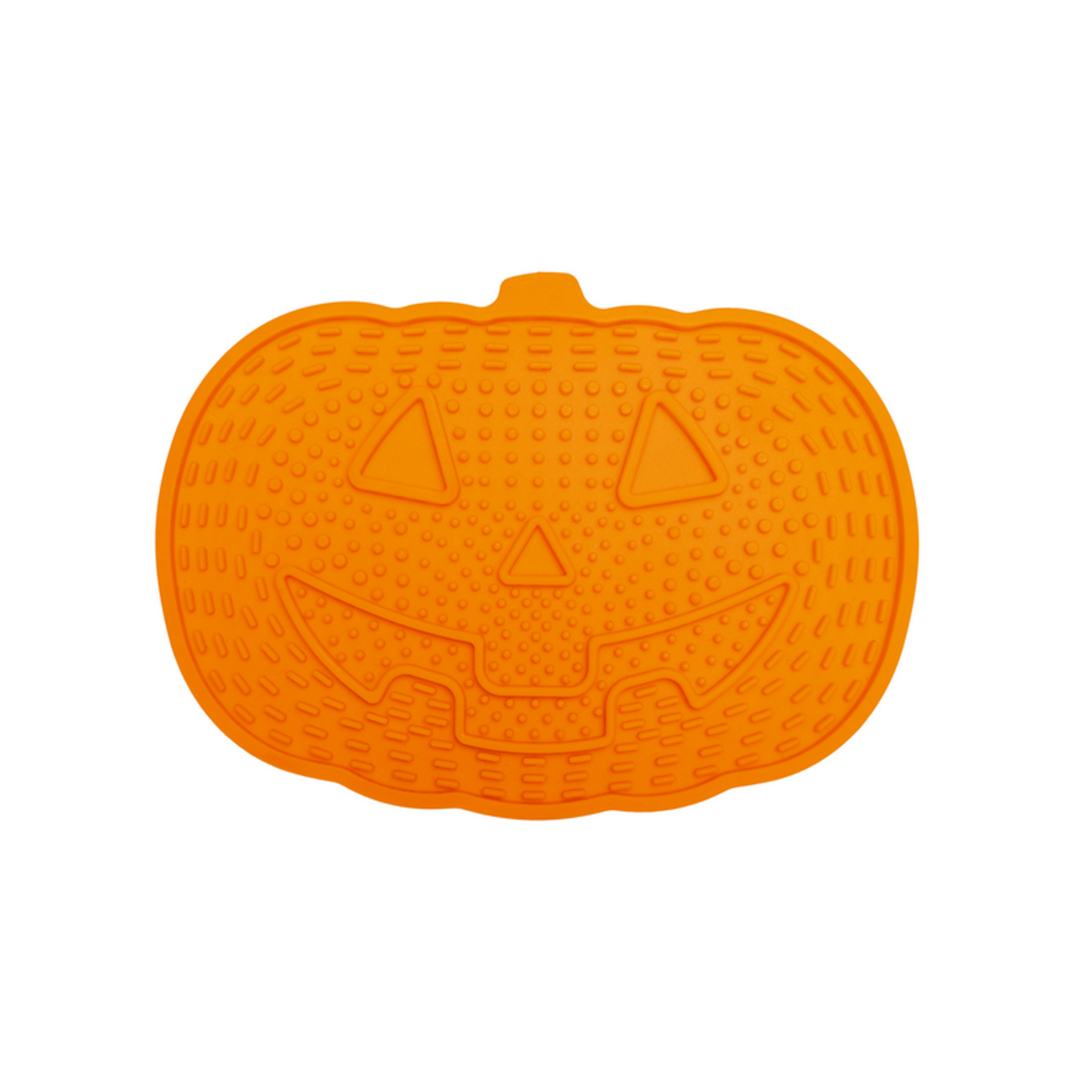 Halloween Leckmatte Kürbis – Maße: 23x16,5x1 cm