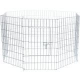 Welpengehege Freigehege für Welpen, Welpenauslauf, Hundefreilauf – 8 Gitter, Element 61 × 91 cm, Maße: ø 154 × 91 cm
