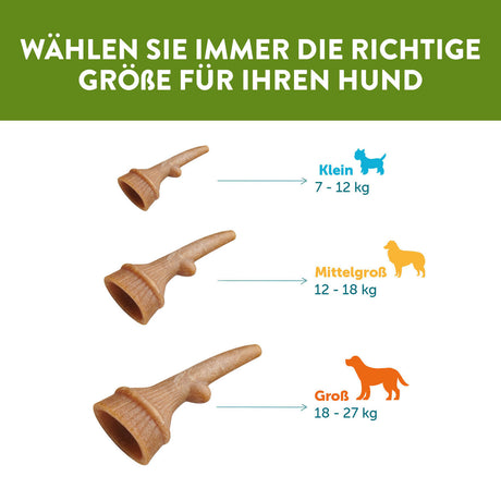 vegetarischer Hundesnack in Geweihform