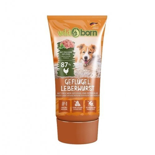Premium Hunde Leberwurst aus der Tube – Geflügel, 75 g