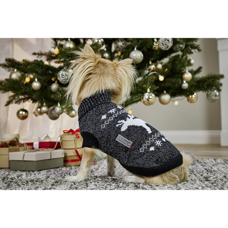Strickpullover Elch mit Glitzer