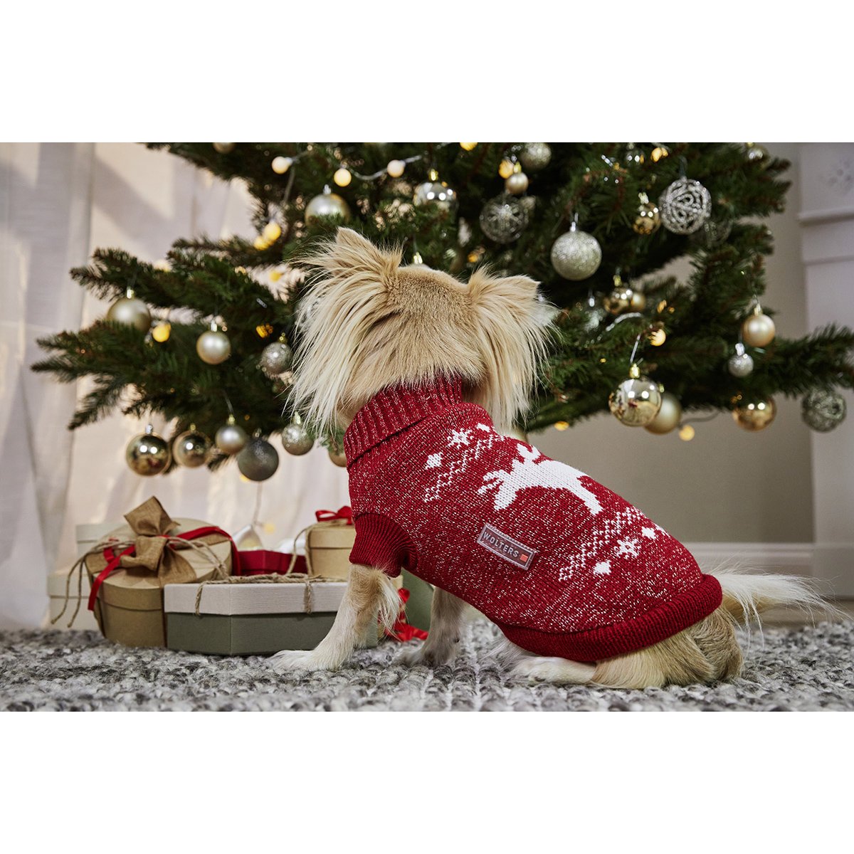Strickpullover Elch mit Glitzer
