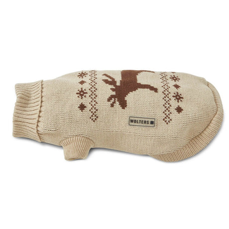 Wolters Strickpullover für Hunde mit Elch Motiv