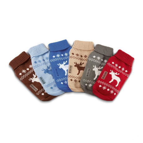 Wolters Strickpullover für Hunde mit Elch Motiv