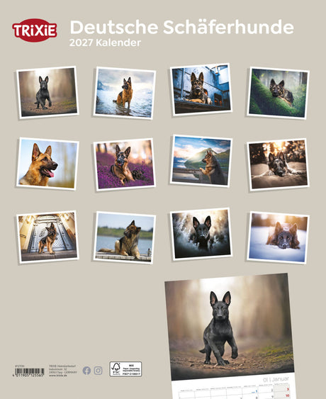 TRIXIE 2027 Kalender Deutsche Schäferhunde