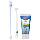 Zahnpflege-Set, Zahnbürste Zahnpasta für Katzen – 2 x Bürsten, 1 x Zahncreme